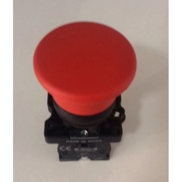 Mantar Kafa Yaylı Buton 40 mm 1 NK - Kırmızı
